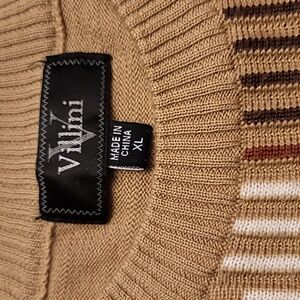 Villini sweater mens vintage argyle stripes wool normcore eclectic grandpa